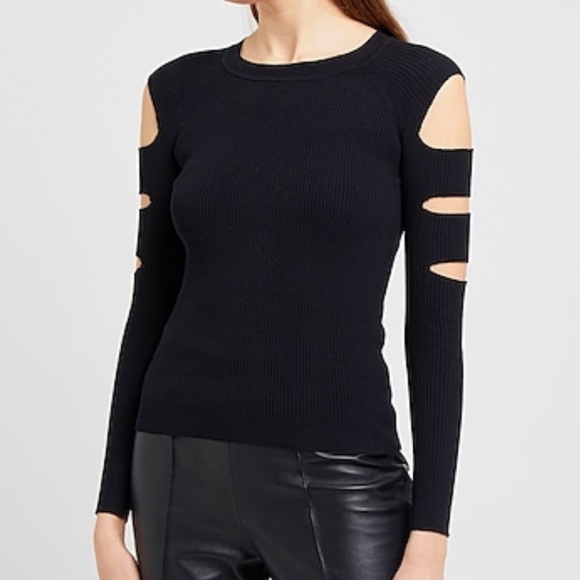 NWT 8 by YOOX RIBBED COTTON CUT-OUT SWEATER - Picture 4 of 6